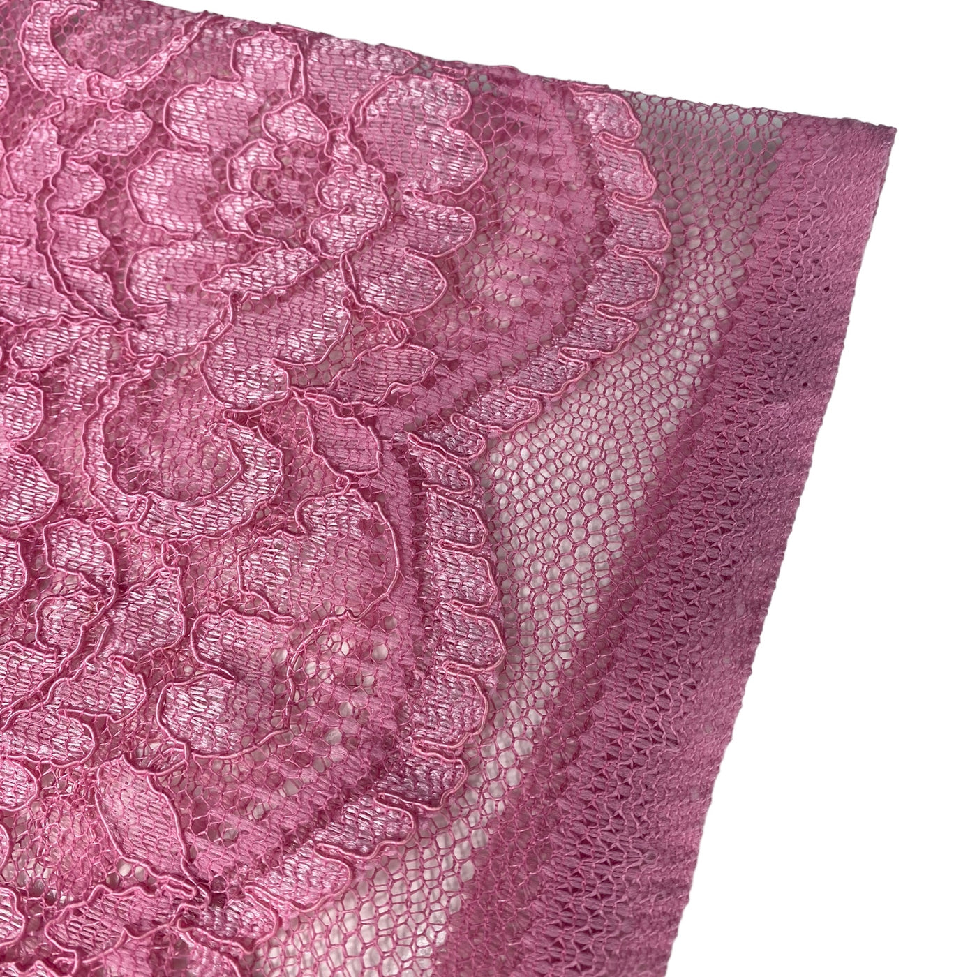 Floral Corded Lace - Pink