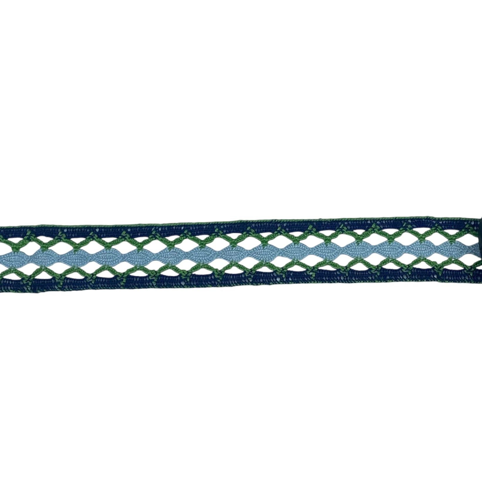 Decorative Crocheted Trim - Blue/Grey/Green