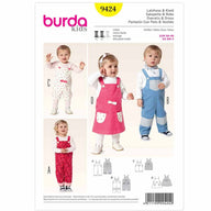 Burda Kids 9424 - Overalls & Dress Sewing Pattern