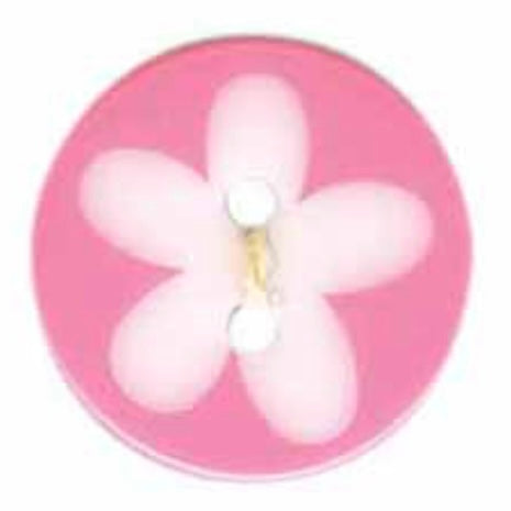 Novelty 2-Hole Flower Button - 17mm - 3 count