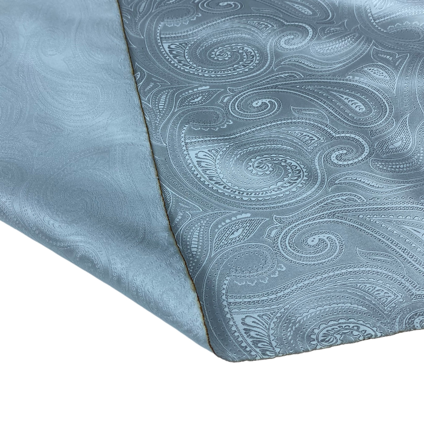 Paisley Silk/Polyester Jacquard - Light Grey - Remnant