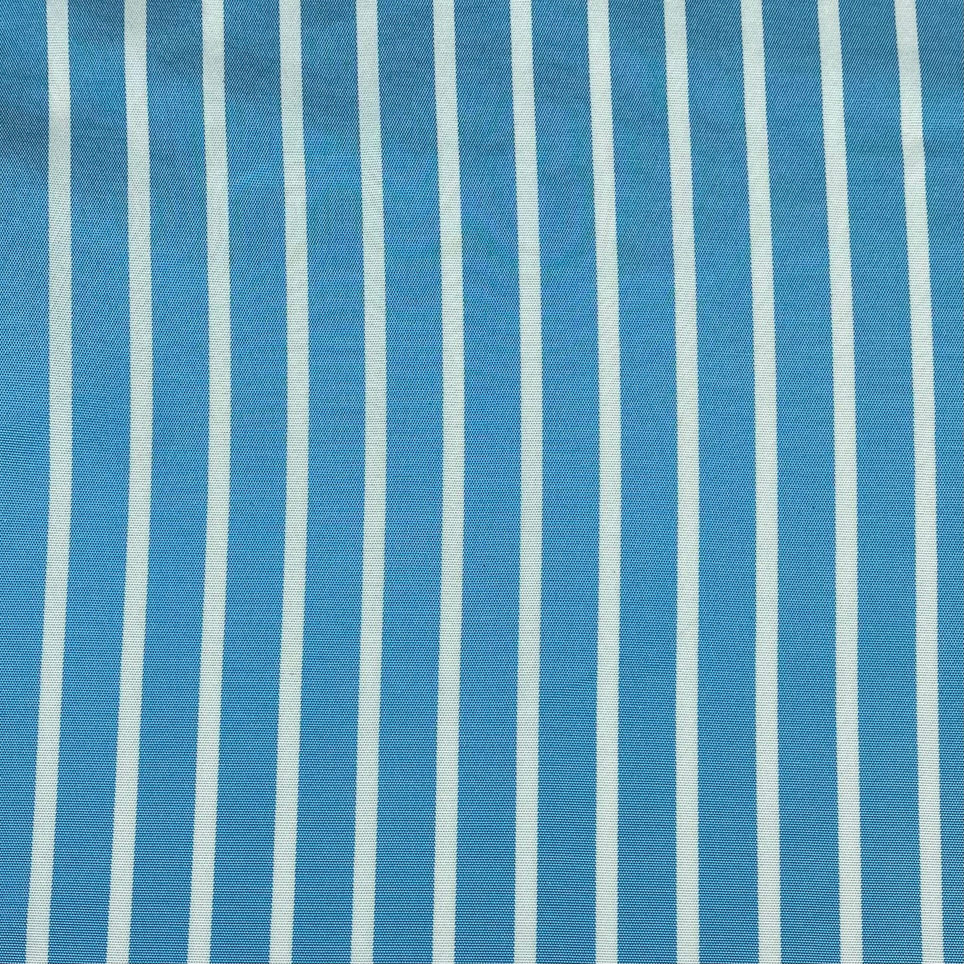 Striped Cotton - Aqua/White - Remnant