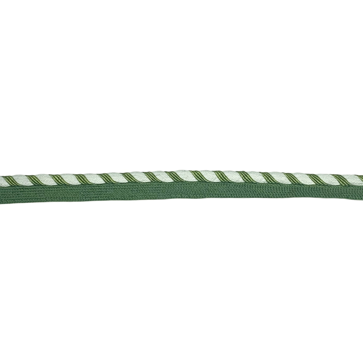 Twisted Lip Cord Trim - Green/White