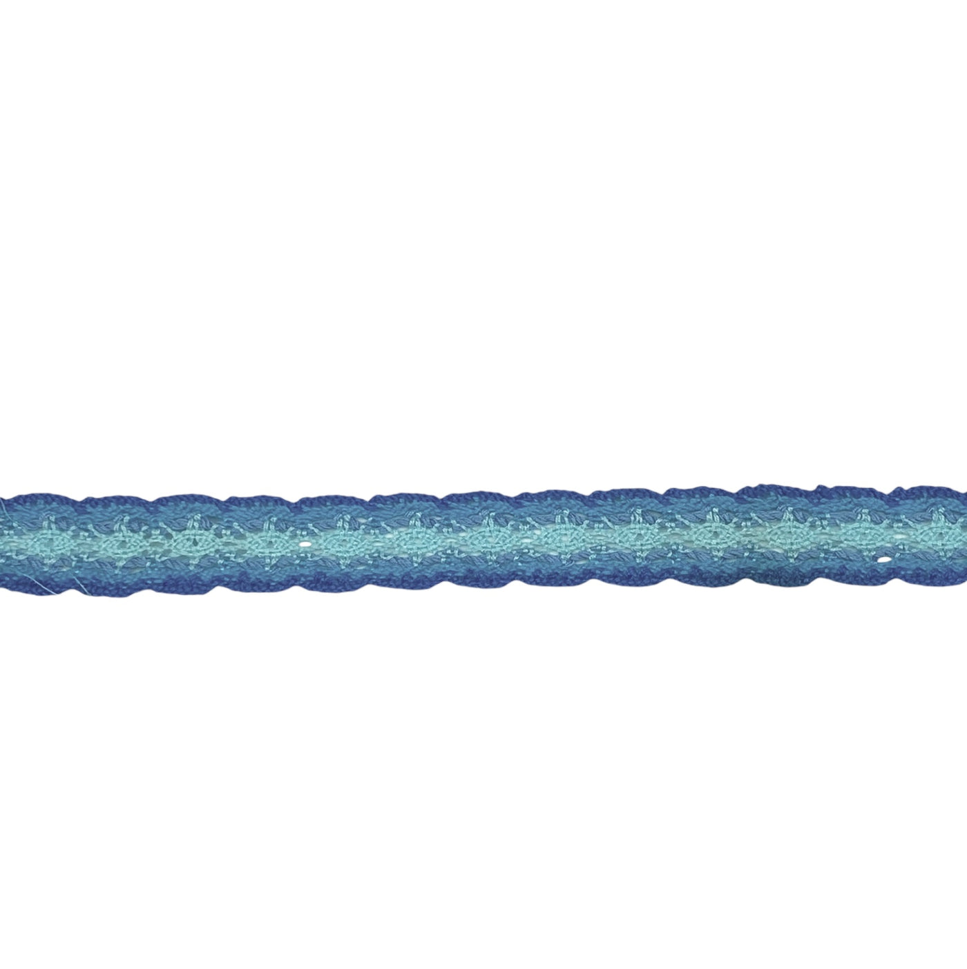 Decorative Crocheted Trim - Blue/Light Blue