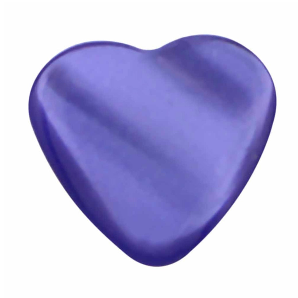 Novelty Shank Button - Heart - Purple - 11mm - 4 count