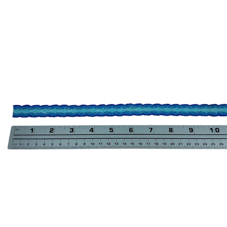 Decorative Crocheted Trim - Blue/Light Blue