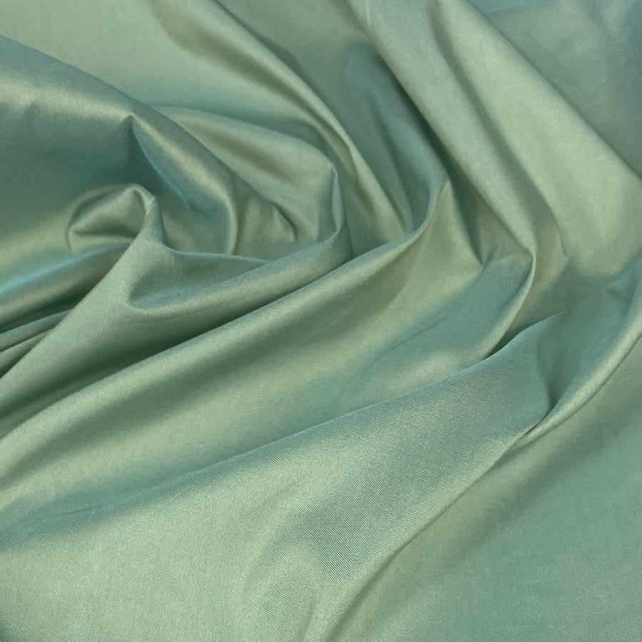 Two Tone Polyester Taffeta - Aqua/Gold- Remnant