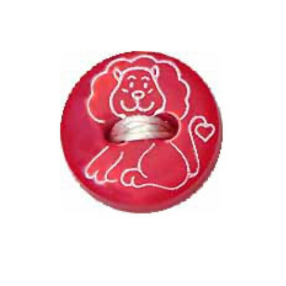 Novelty 2-Hole Lion Button - 12mm - 4 count