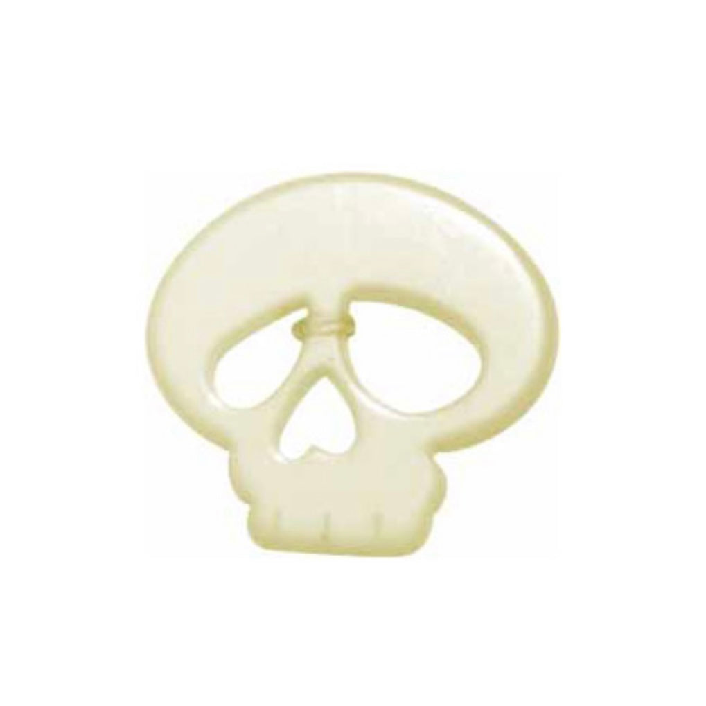 Novelty 3-Hole Skull Button - Ecru - 22mm - 2 count