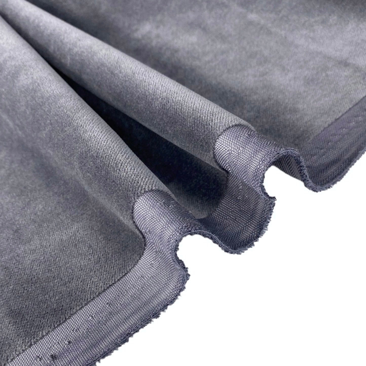 Velvet Upholstery Remnant - Grey