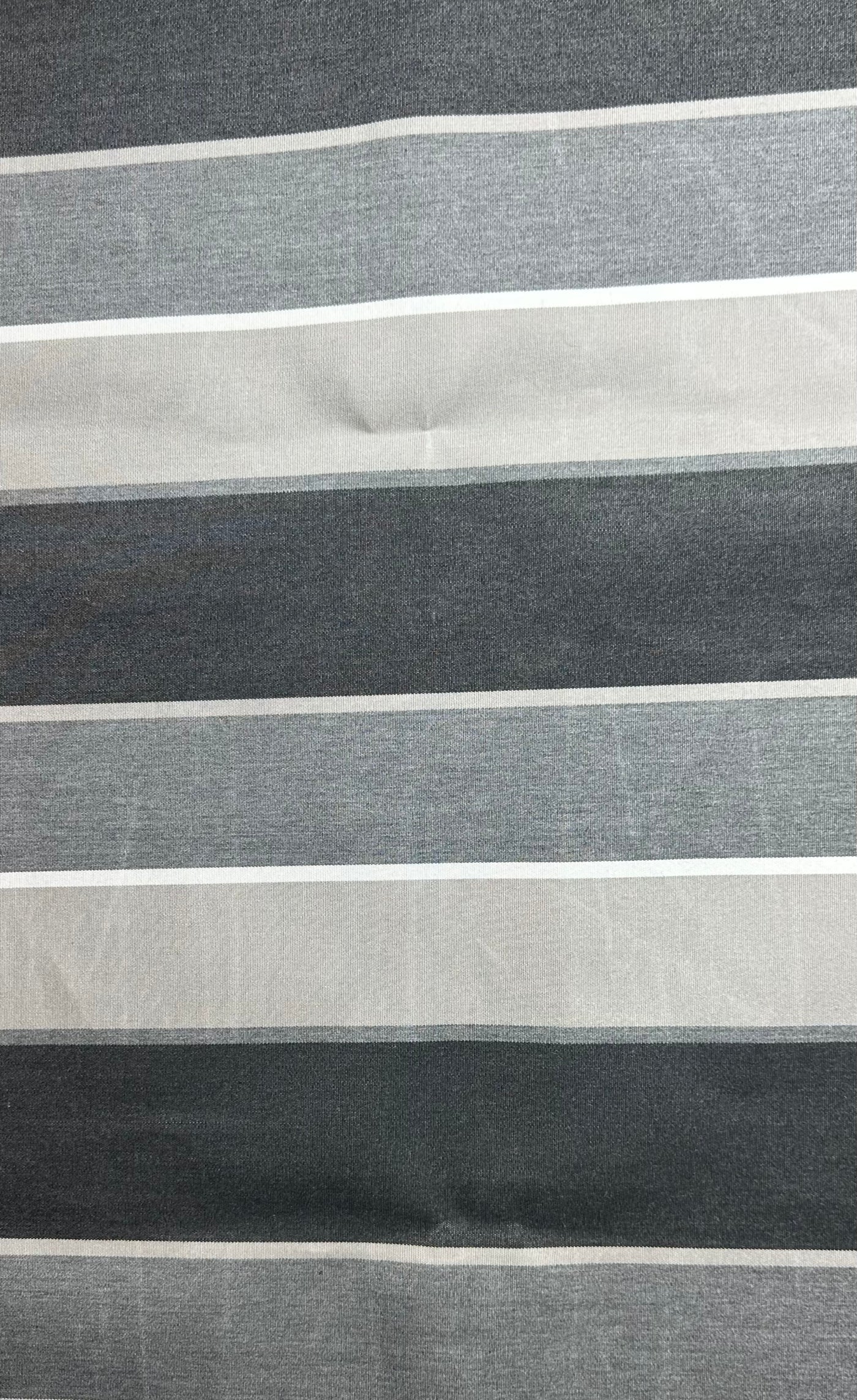 Sunbrella Striped Woven Upholstery - Grey/Black/White