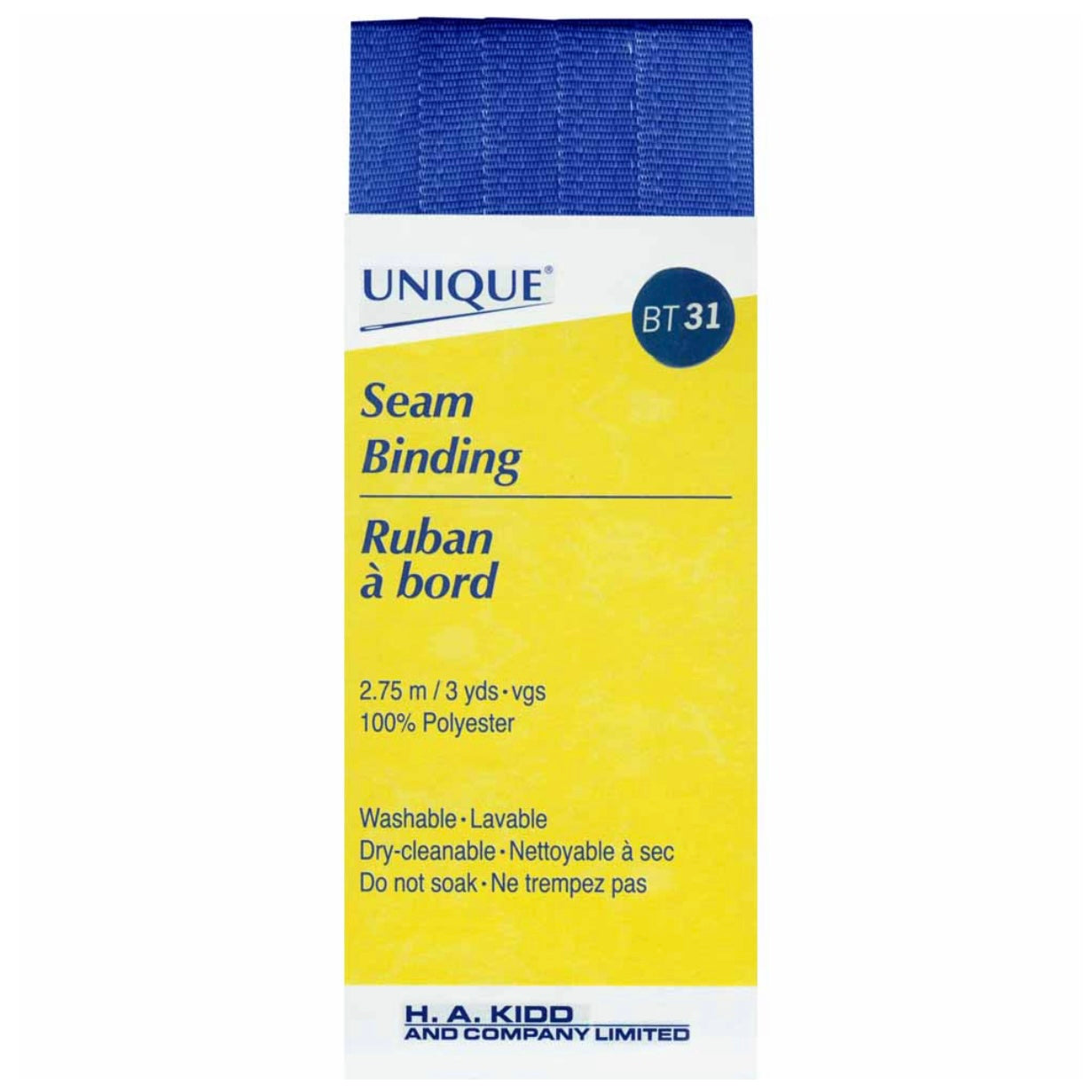 Seam Binding - 14mm x 2.75m - Royal