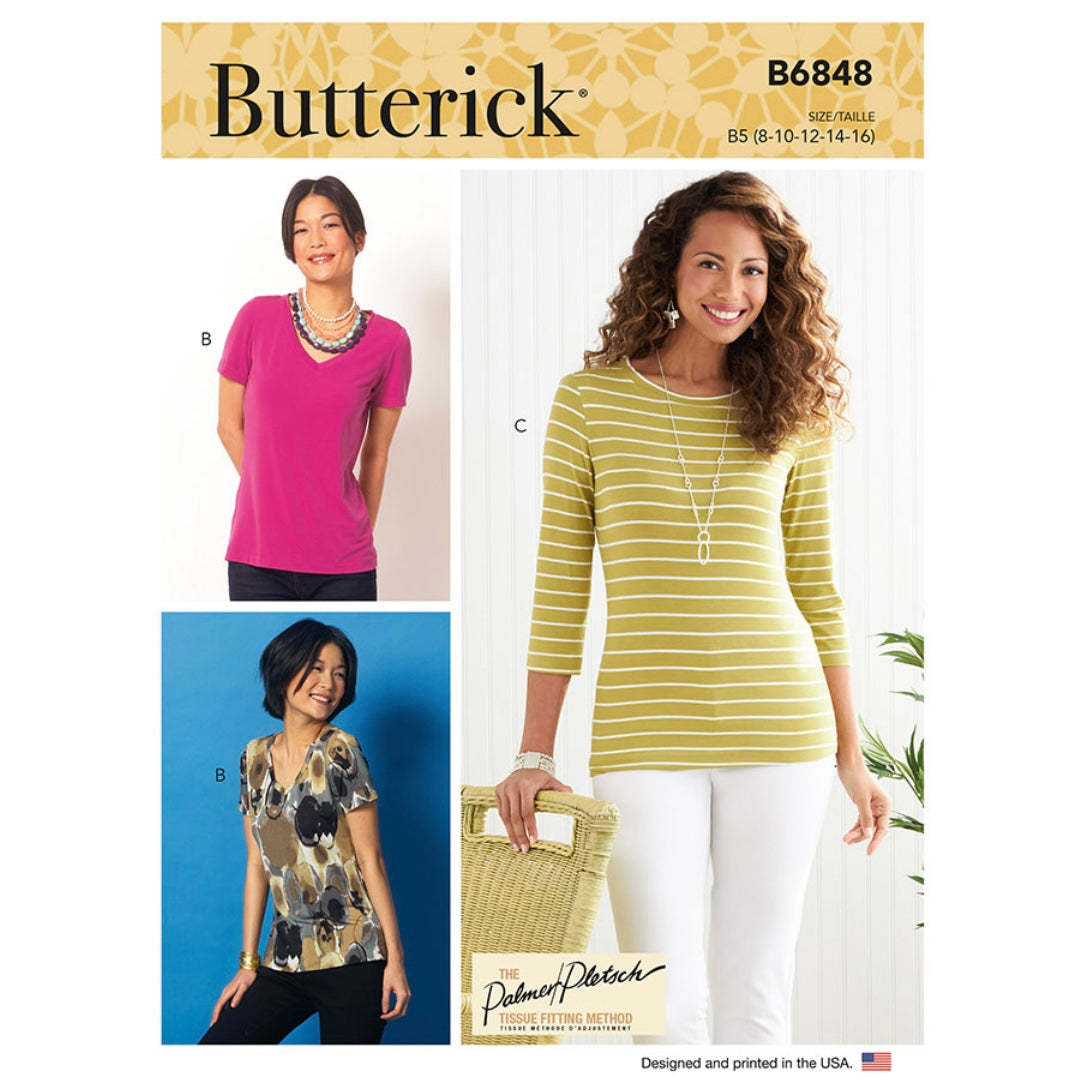 Butterick B6848 T-Shirt and Tank Top by Palmer/Pletsch Sewing Pattern ...