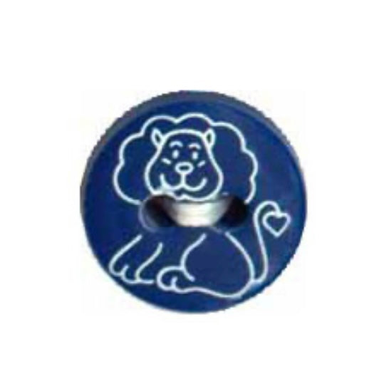 Novelty 2-Hole Lion Button - 12mm - 4 count