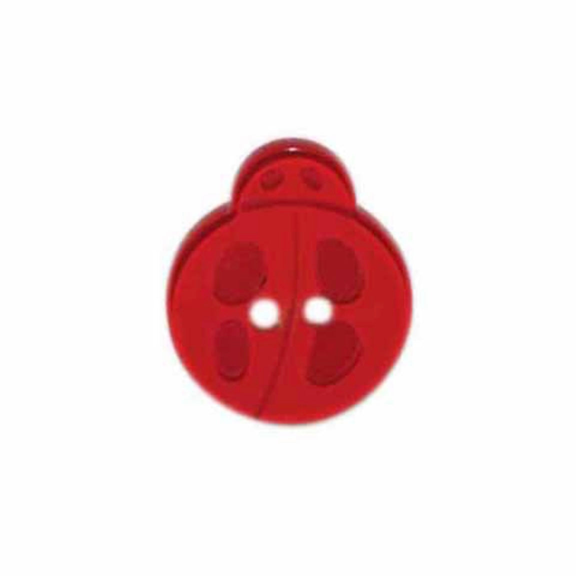 Novelty 2-Hole Ladybug Button - Red - 19mm - 2 count