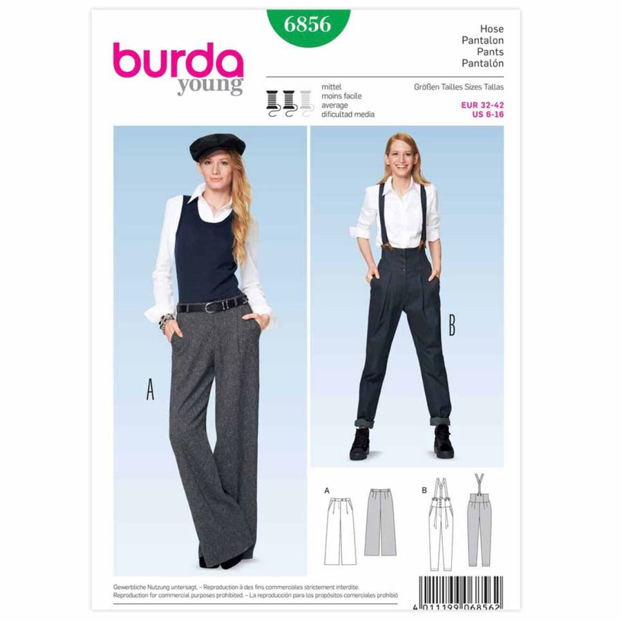 Pants Sewing Pattern - Burda Young 6856