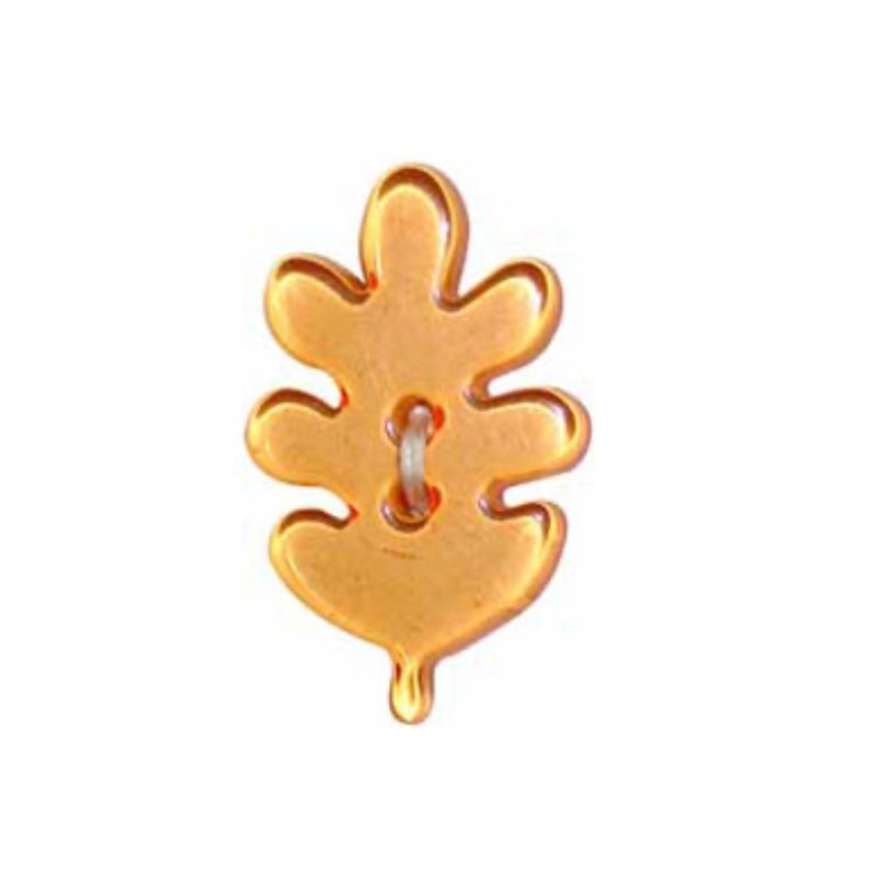 Novelty 2-Hole Oak Leaf Button - 23mm - 2 count