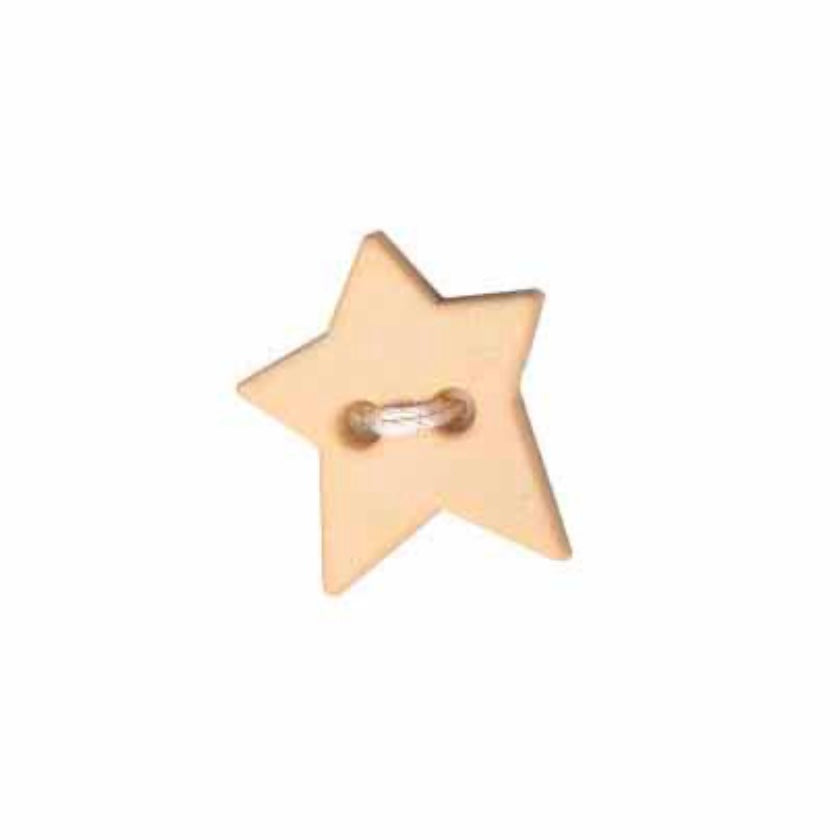 Novelty 2-Hole Star Button - 15mm - 3 count