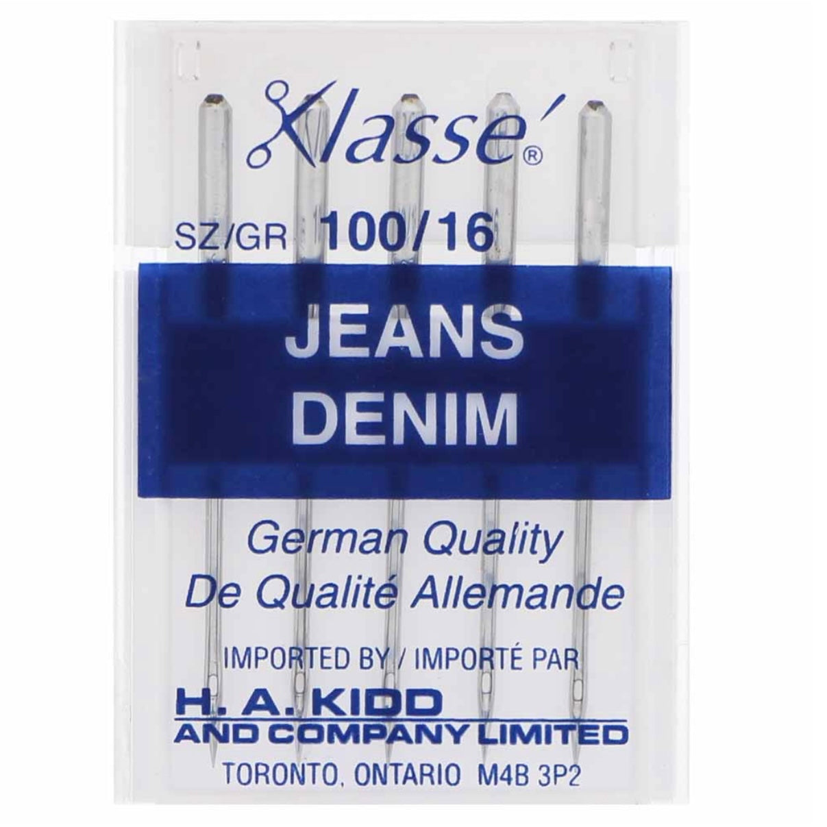 Denim Needles - Klasse - 100/16 - 5 Count