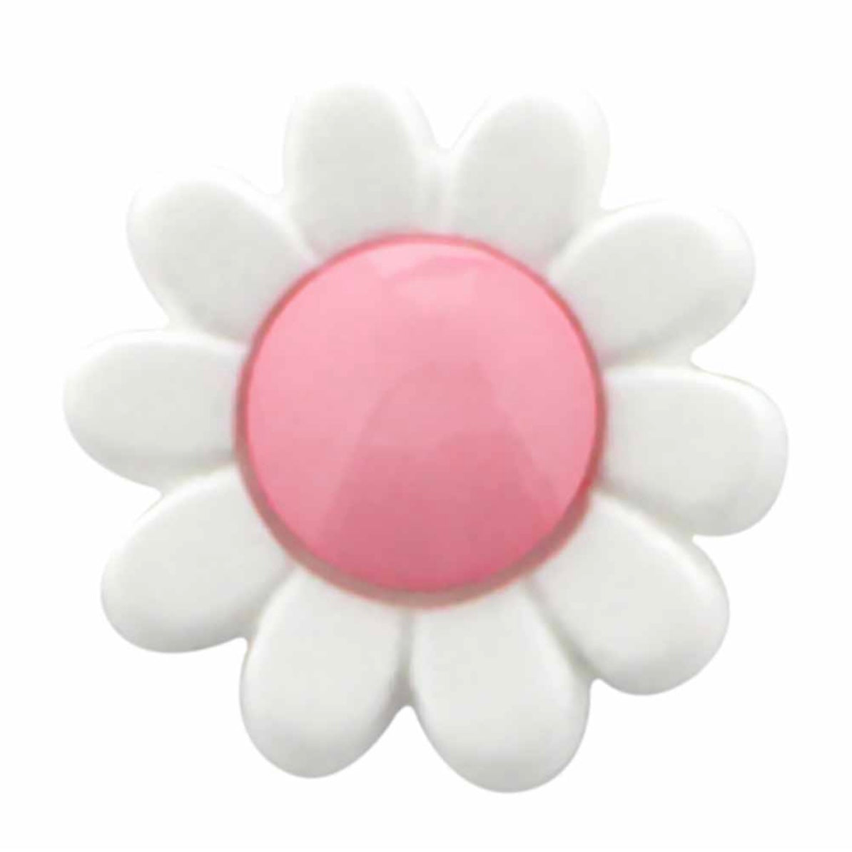 Novelty Shank Button - Flower - Pink - 15mm - 3pcs