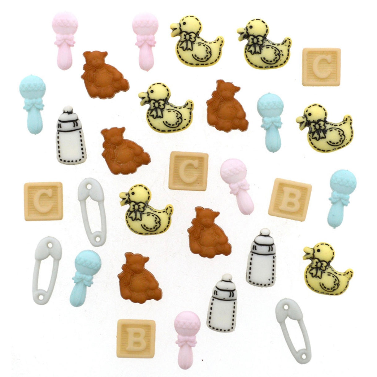 Novelty Buttons - Tiny Baby - 30pcs