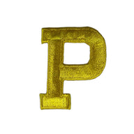 Embroidered Letter - Gold - Letter P