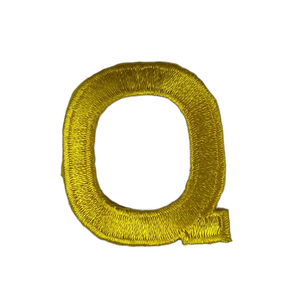 Embroidered Letter - Gold - Letter Q