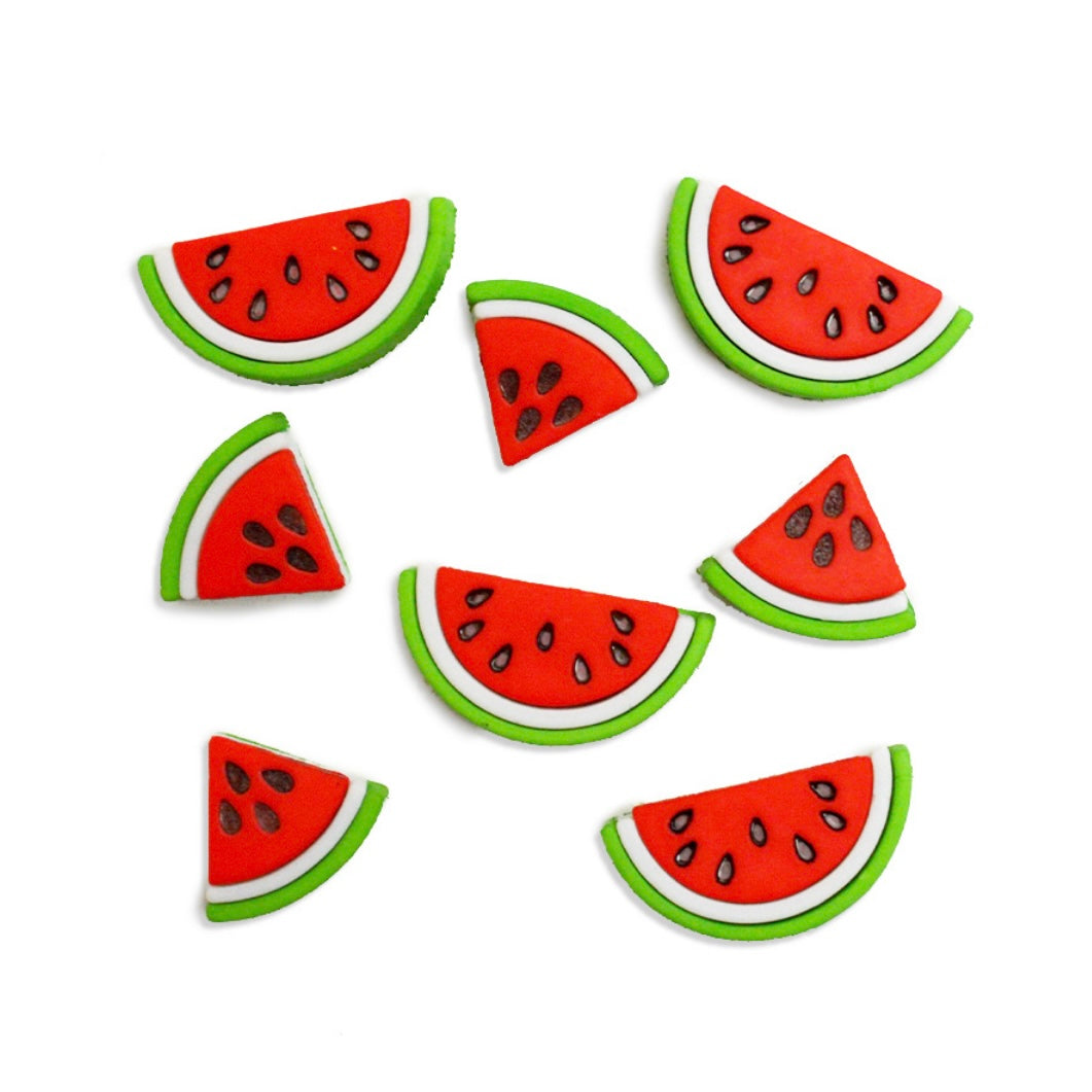 Novelty Buttons - Watermelon - 8pcs