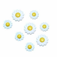 Novelty Buttons - Daisies - 8pcs