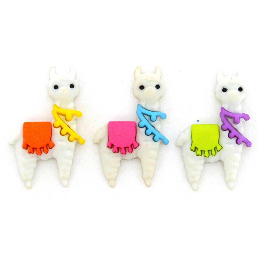 Novelty Buttons - Who’s Your Llama - 3pcs