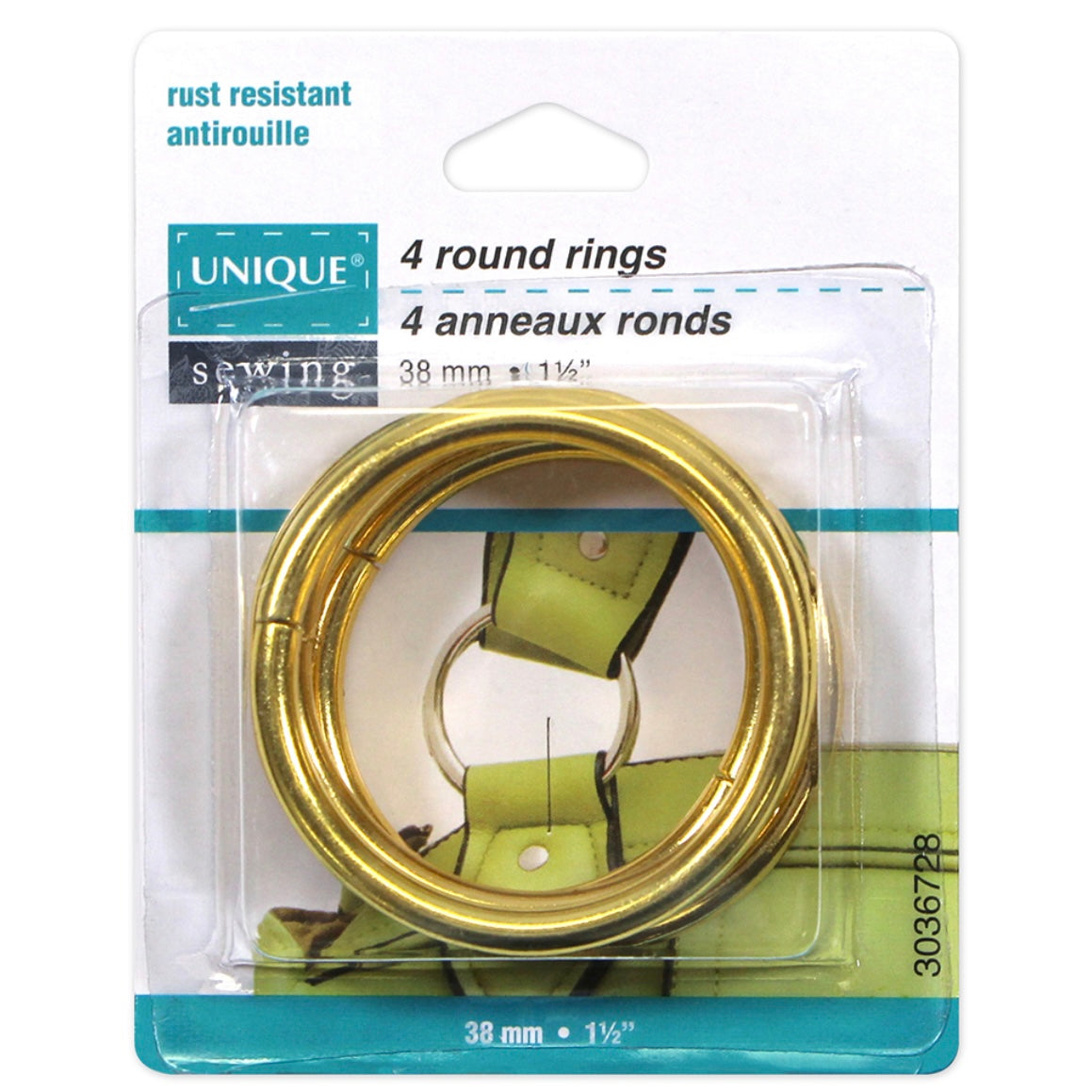 Metal Round Rings - 32mm (1 1/4″) - Antique Gold - 4 pcs.