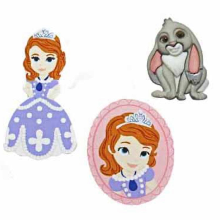 Novelty Buttons - Sofia the First - 3 pcs