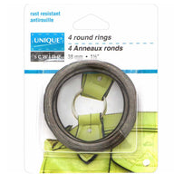 Metal Round Rings - 32mm (1 1/4″) - Antique Gold - 4 pcs.