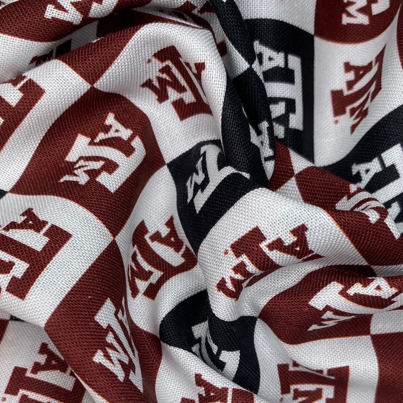 Quilting Cotton - College Football - Texas A&M Checkered