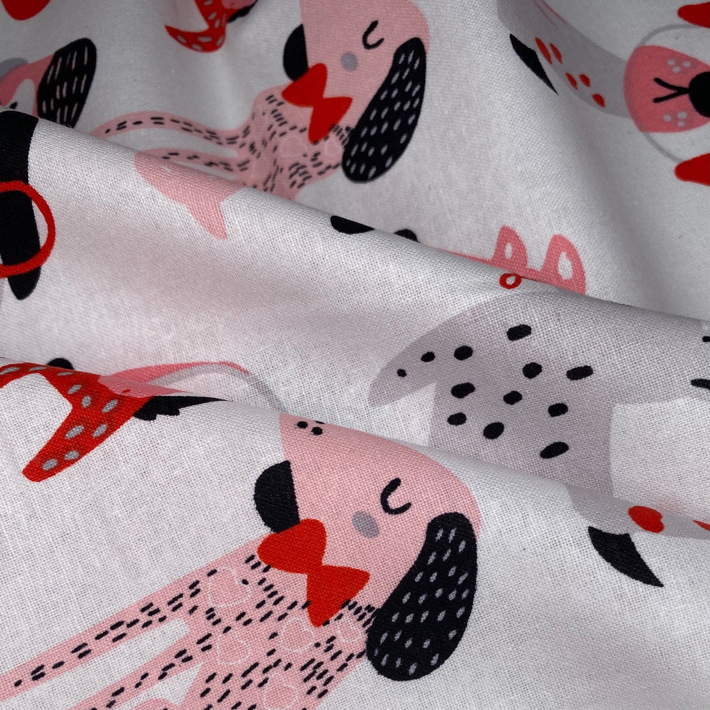 Quilting Cotton - Valentine Dogs