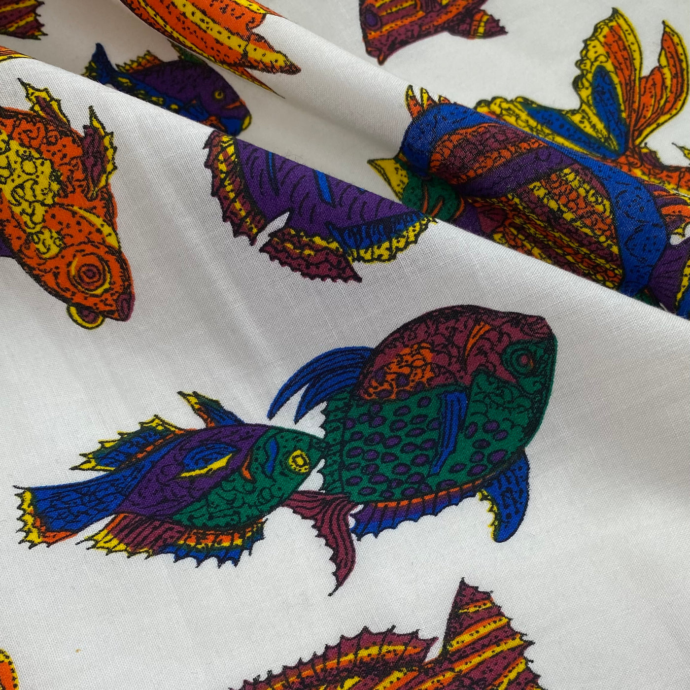 Printed Cotton - Fish - Remnant