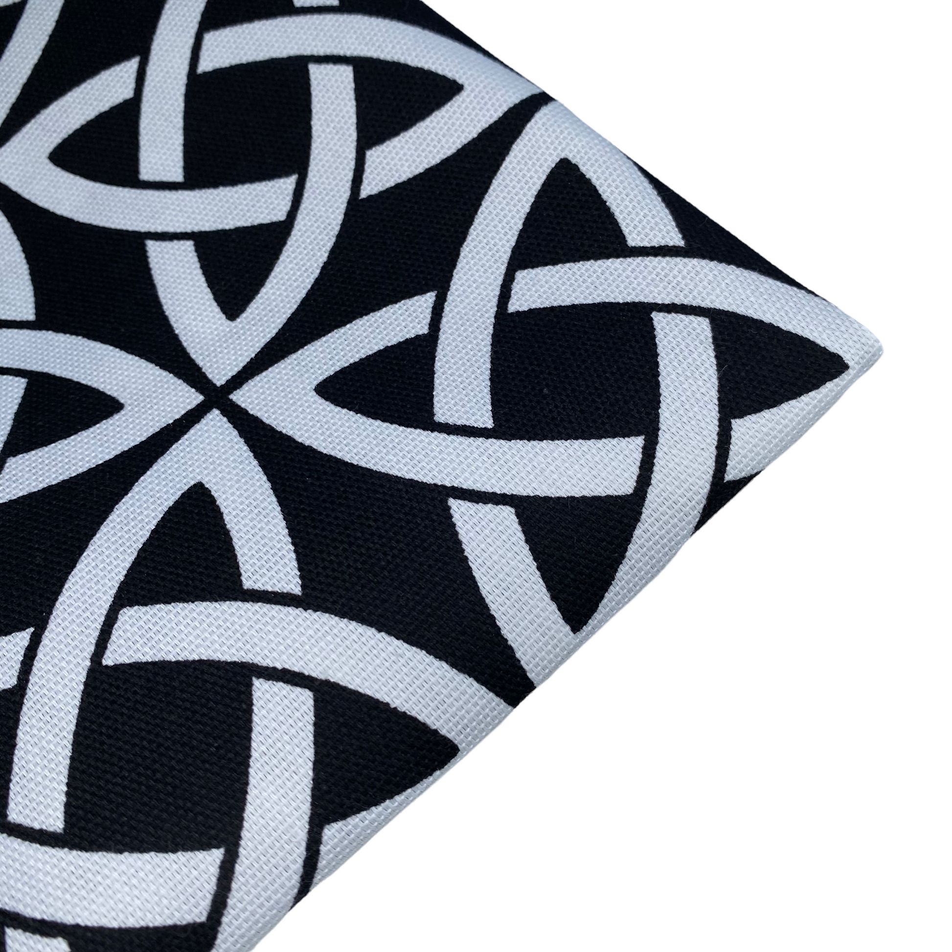 Printed Outdoor Upholstery - Celtic Knot - Black/White – King Textiles