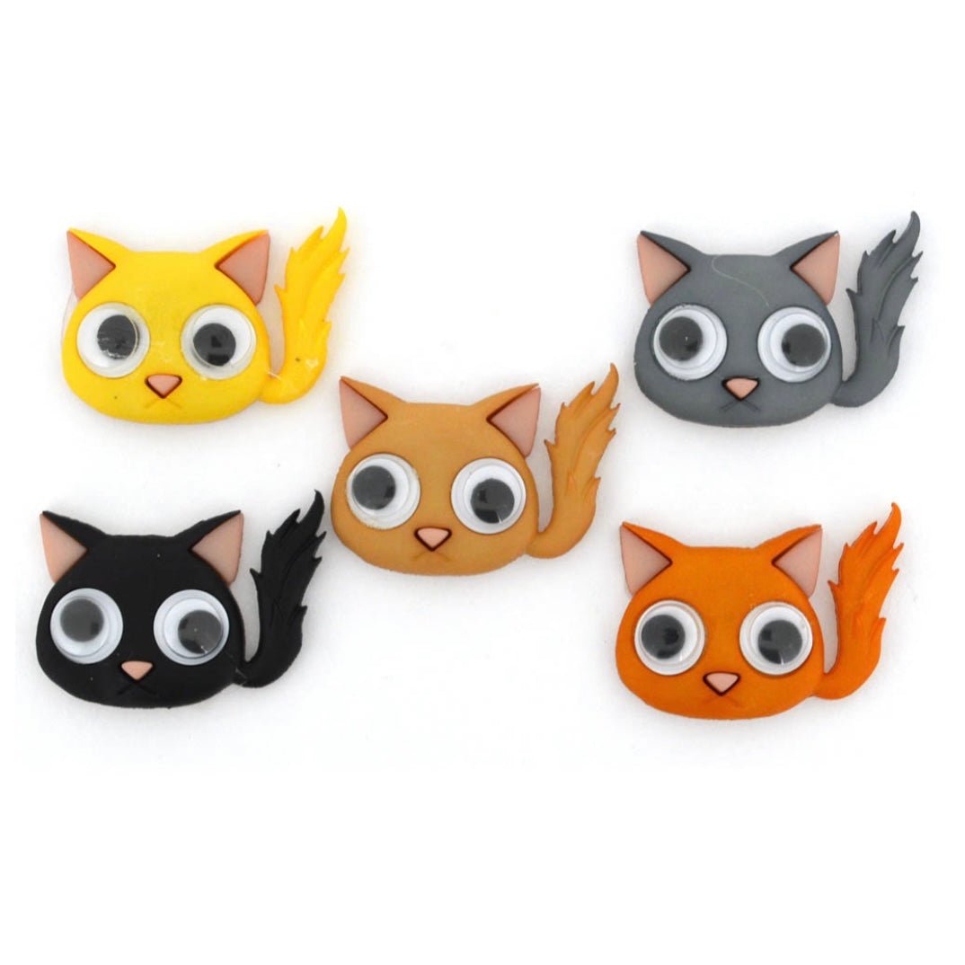 Novelty Buttons - Cute Kittens