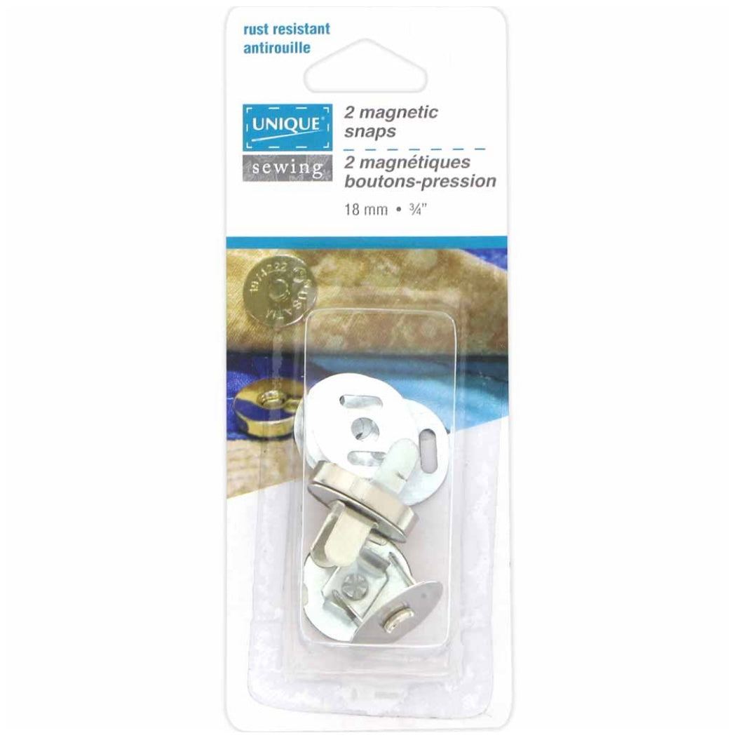 Magnetic Snaps - 18mm - Silver - 2pcs