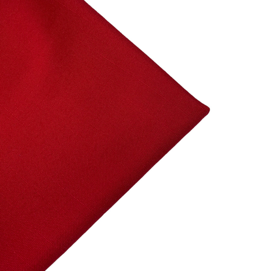 Cotton/Polyester Blend - Linen Look - Red