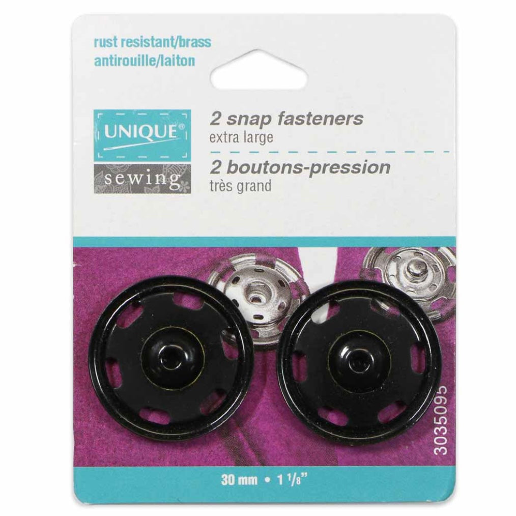 Sew On Snap Fasteners - 30mm (1 1/8″) - 2 sets - Brass