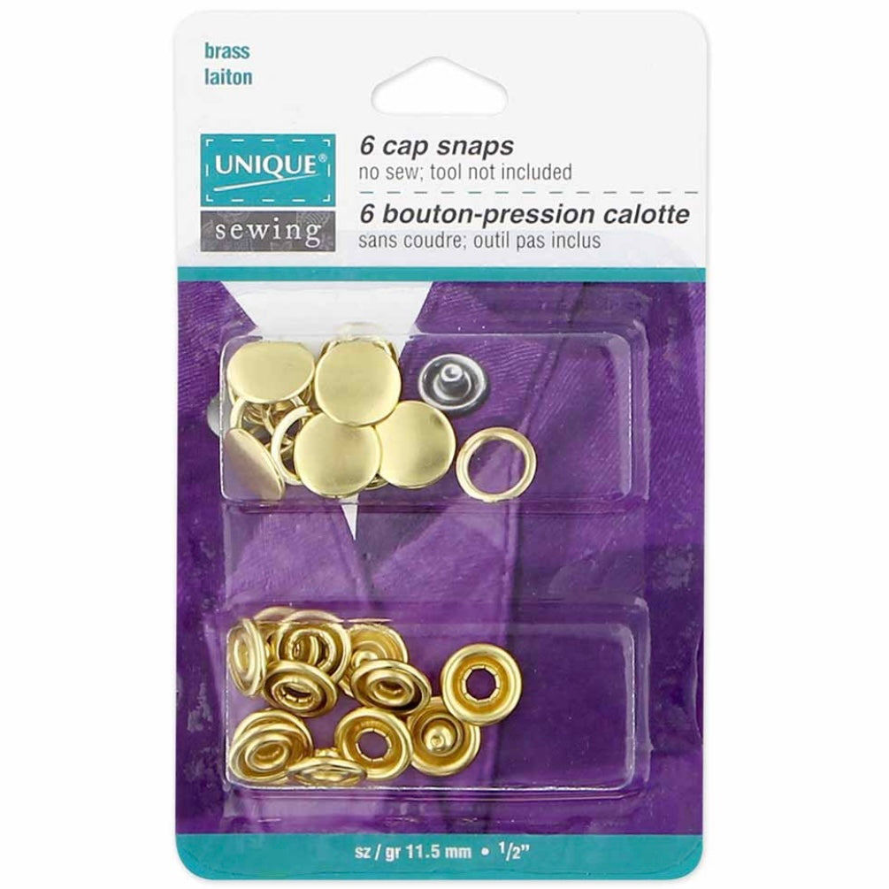 Cap Snaps - 11.5mm (1/2″) - Silver - 6 Sets