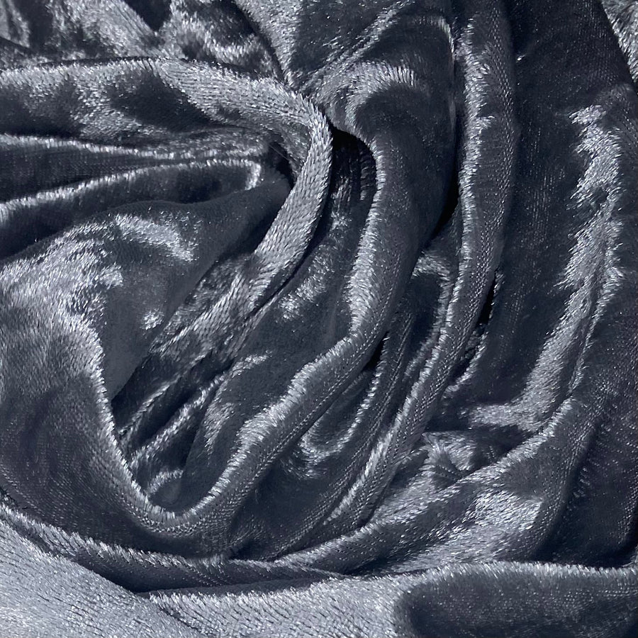 Shop Light Grey Solid Cotton Velvet Fabric