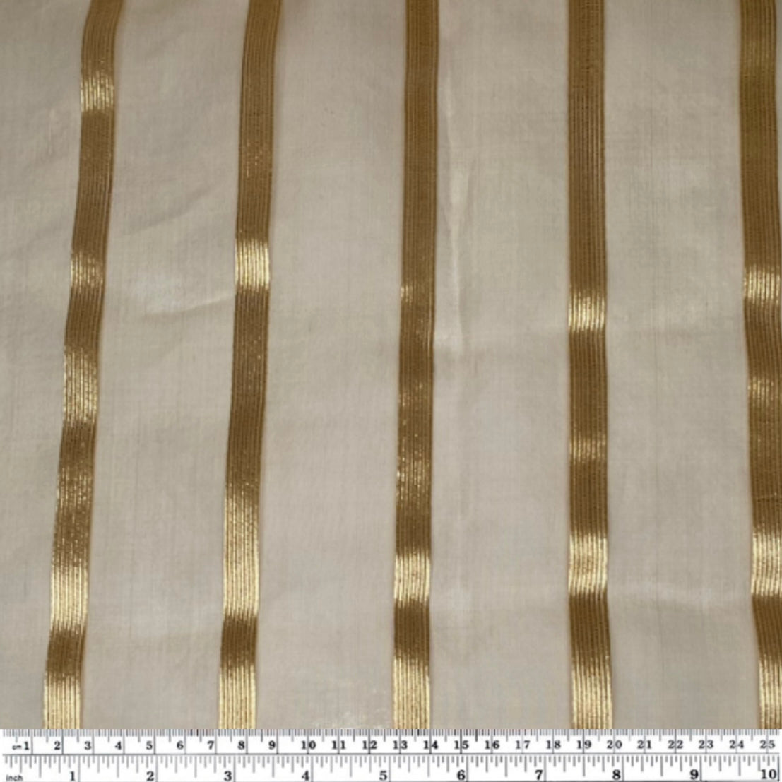 Striped Silk Organza - Gold