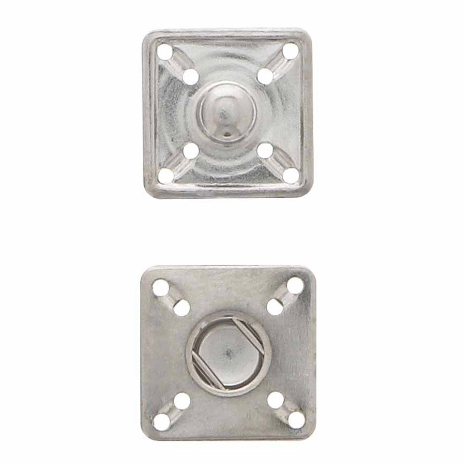 Sew On Square Snap Fasteners - 21mm (7/8″) - 4 sets - Gunmetal