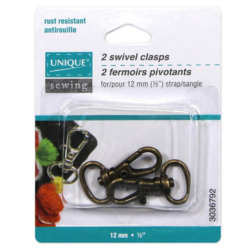 Swivel Hooks - 12mm (1/2″) - Gold - 2 pcs