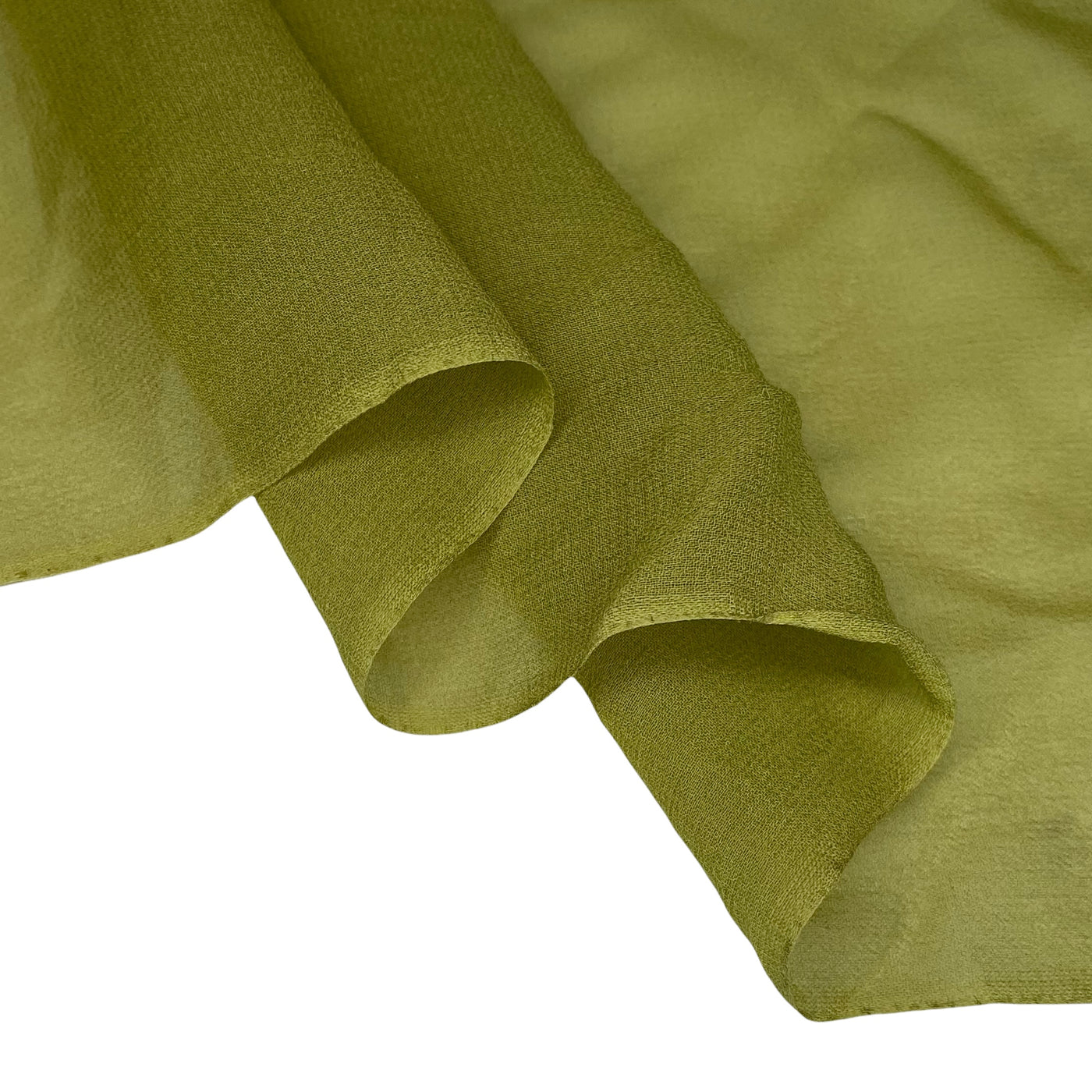 Ombre Silk Chiffon - Green/White/Yellow