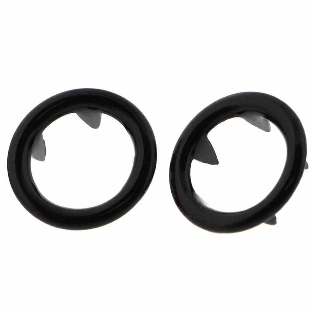 Halo Snaps - 11mm (3/8″) - Black - 8 Sets