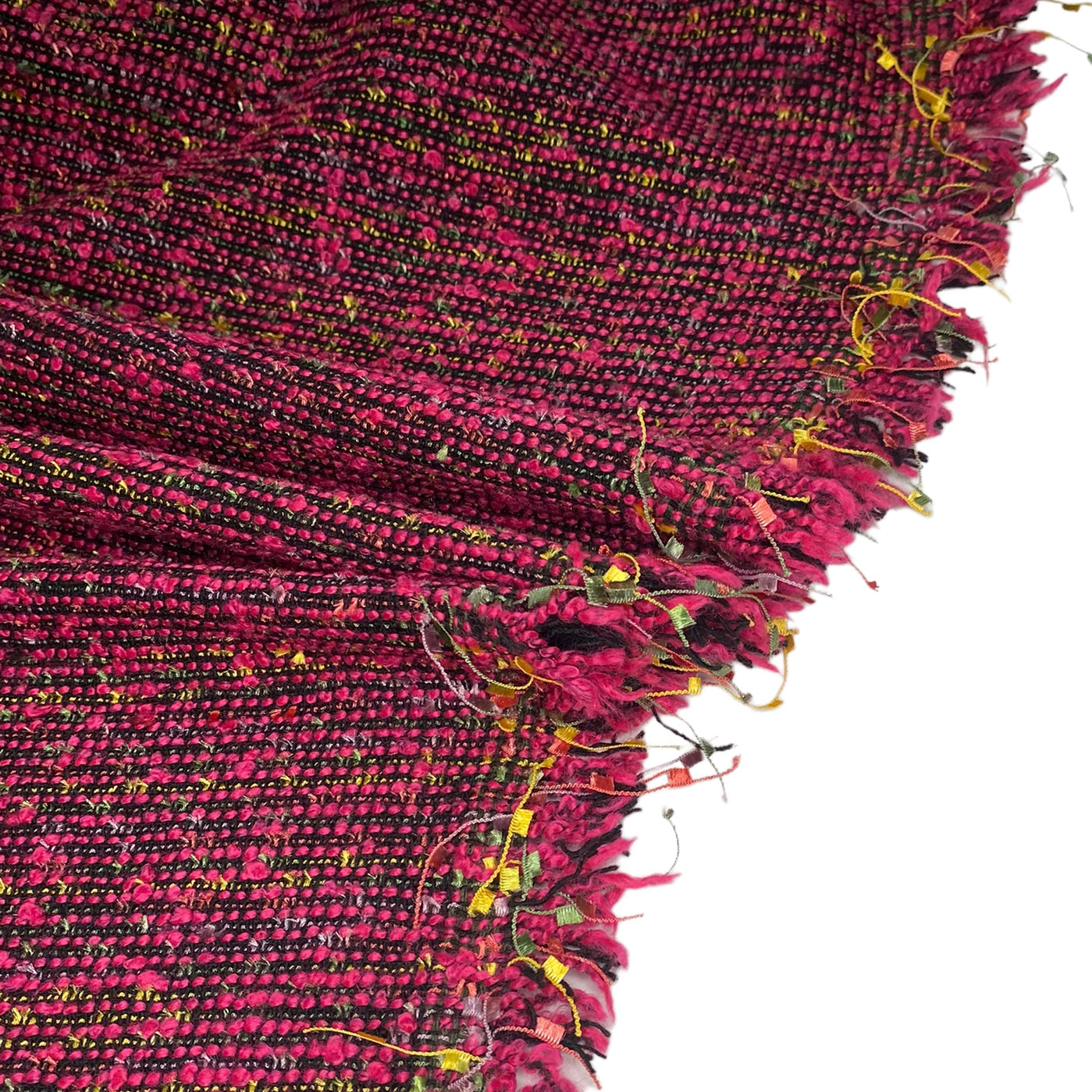 Wool Boucle - Pink/Black/Green/Yellow