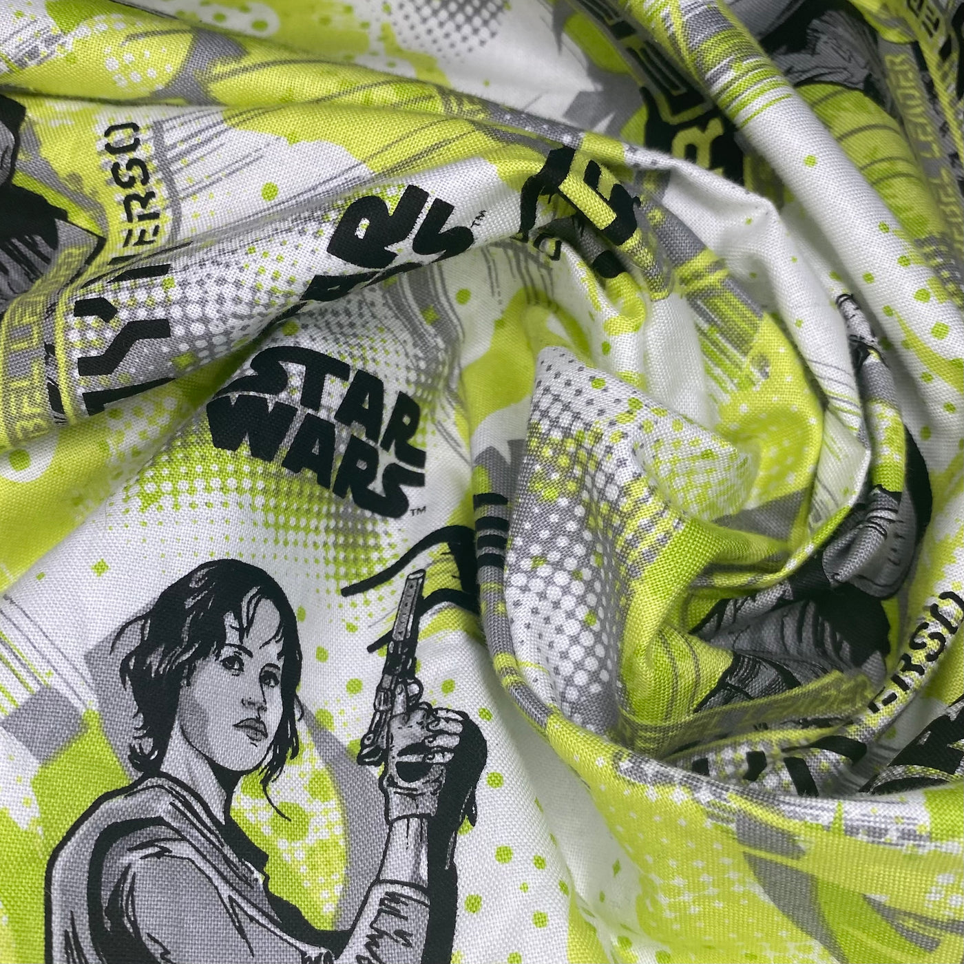 Quilting Cotton - Rebel Star Wars - Green/White